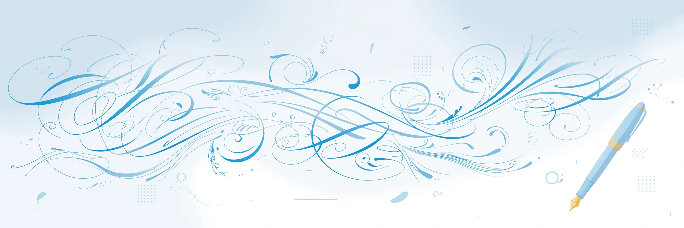 Elegant cursive calligraphy letters with a fountain pen