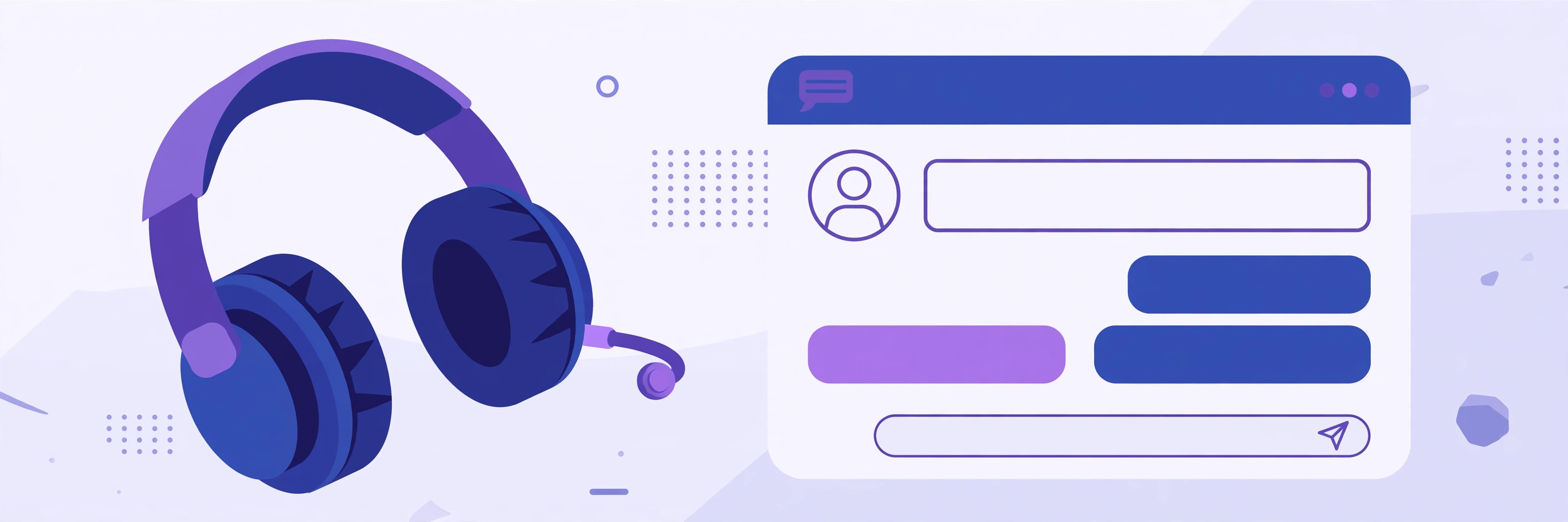 Gaming headset next to a chat app with a blank invisible username